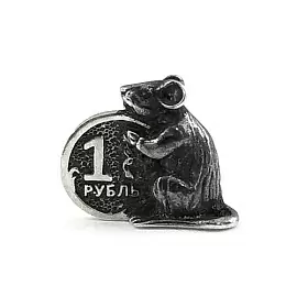 Сувенир игральные кости 548ч серебро мышь_0
