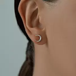Серьги пусеты 94025903 серебро Лунница_1
