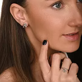 Серьги пусеты 12-72-0000-13076 серебро Собака_1