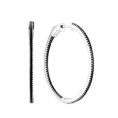 Серьги конго CZ-E02080-X-WB-X-X-B серебро Дорожка