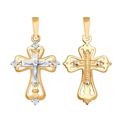 Крест христианский 121413 золото