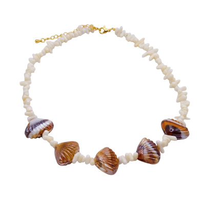 Колье 161110658 ювелирный сплав Ракушка
