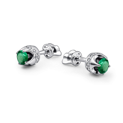 Серьги пусеты 02-5185.000И-00 серебро