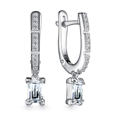 Серьги подвесные 02-3866.00КЦ-00 серебро