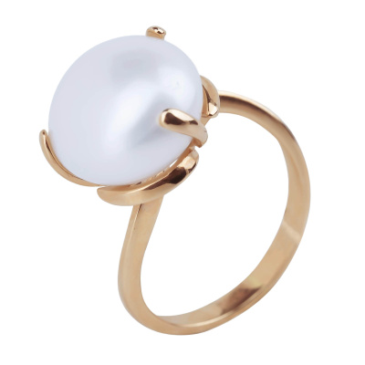Кольцо один камень 2132 жем золото