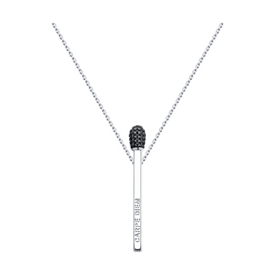 Колье 94070355 серебро Спичка