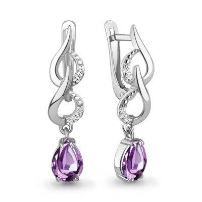 Серьги подвесные 45000404А.5 серебро