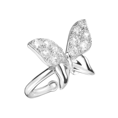 Серьги кафф СКФЖ8746ПФ серебро Бабочка