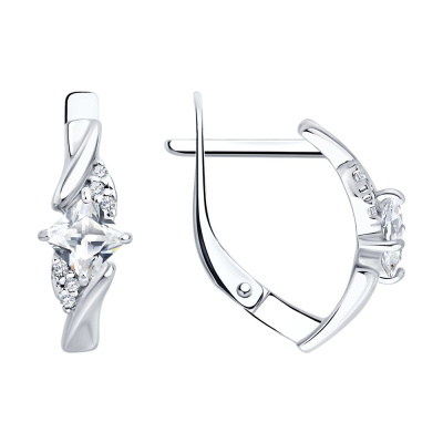 Серьги 94027290 серебро