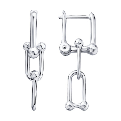 Серьги подвесные 94027638-91 серебро Тиффани