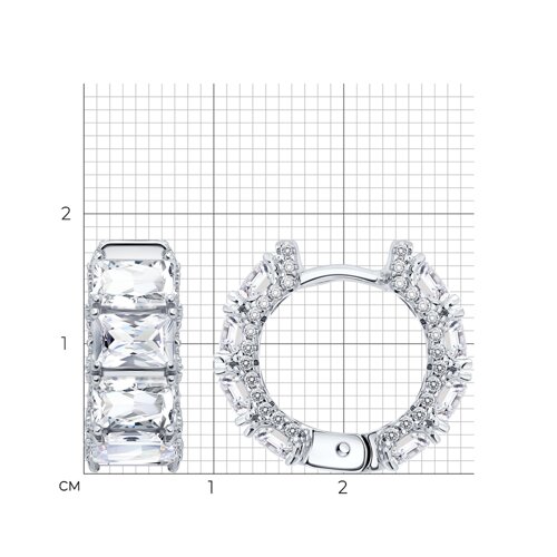 Серьги конго 94027623-91 серебро