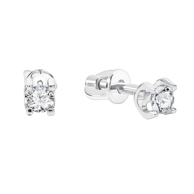 Серьги пусеты 804-02101 серебро