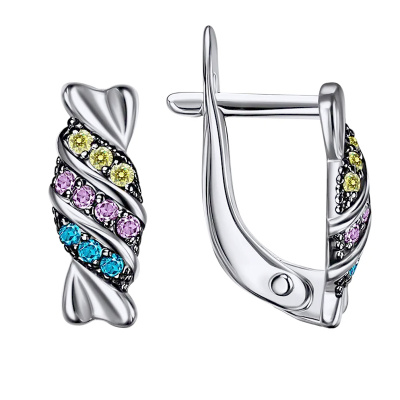 Серьги С630-1526М1 серебро Конфета