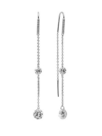 Серьги продевки СЦП11520Ф серебро