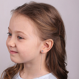 Серьги продевки 02-3357.00КЦ-00 серебро Цветок_1