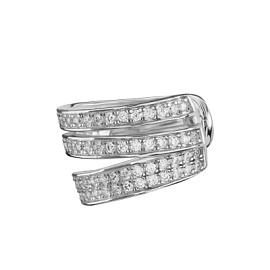 Серьги кафф СКФ8684Ф серебро