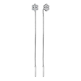 Серьги продевки 02-3357.00КЦ-00 серебро Цветок_0