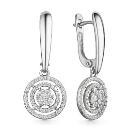 Серьги подвесные С.462-220 золото