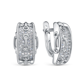 Серьги с1207697 серебро Пряжка