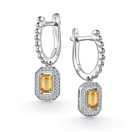 Серьги подвесные 02-5029.00ЦТ-00 серебро