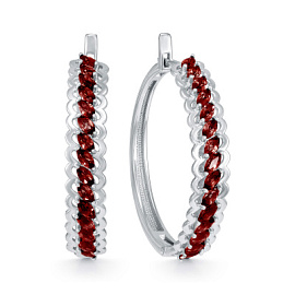 Серьги конго 204625-006-0019 серебро