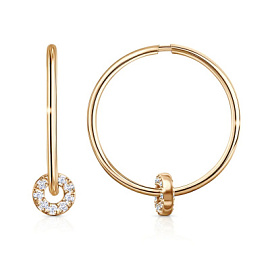 Серьги конго С130-3290-15.0 золото